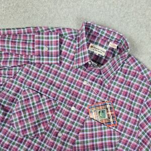 Vintage Bud Berma The Highlander Flannel Shirt Mens Small NWT Deadstock Plaid